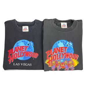 VTG Lot Of 2 Planet Hollywood Shirts Size Large USA Made Phoenix & Las Vegas